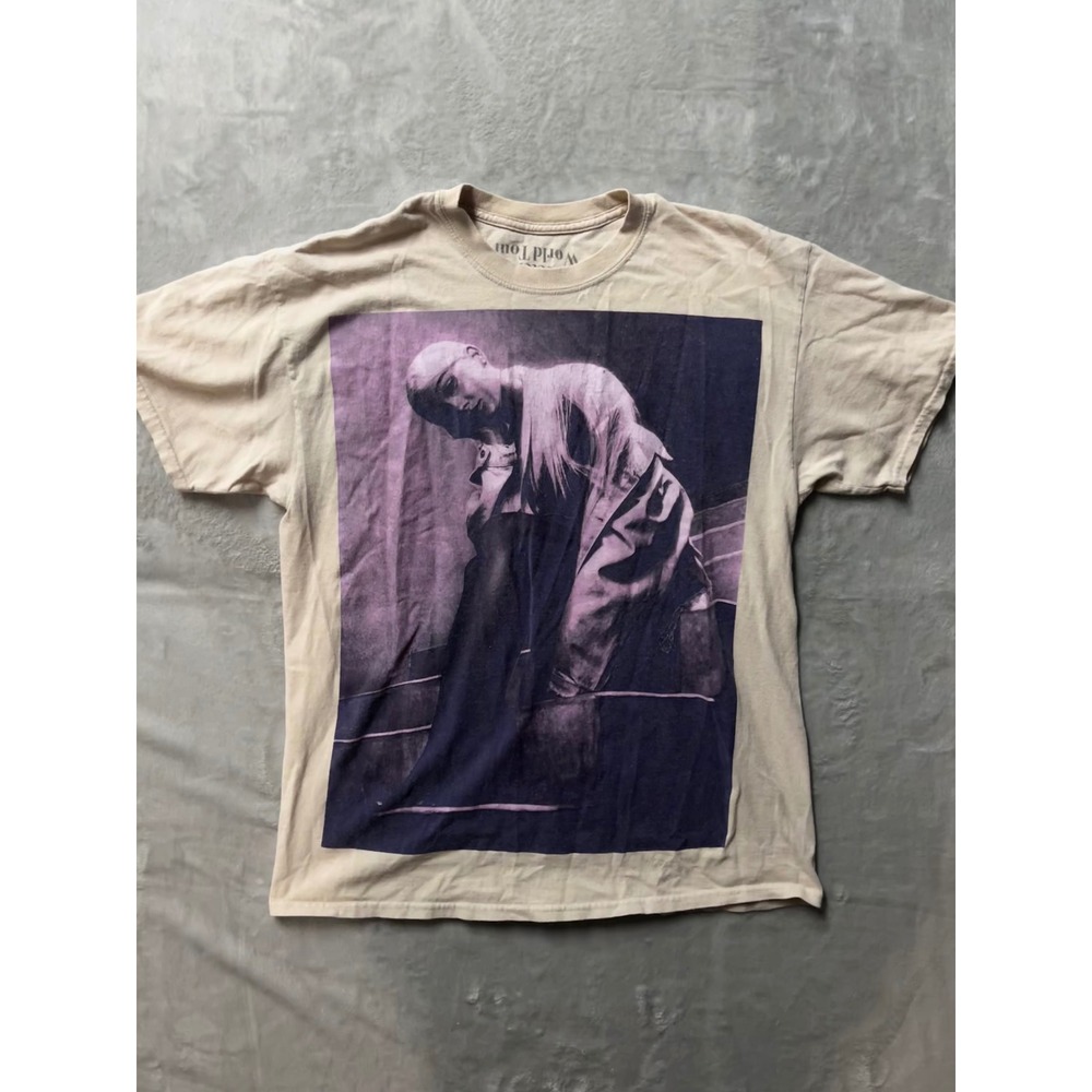 Ariana Grande Sweetener World Tour 2019 Concert T-Shirt Tan Beige Large